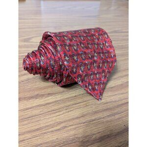 Jerry Garcia Red 100% Silk Sun Movement Collection 34 Neck Tie 59x4 Inch